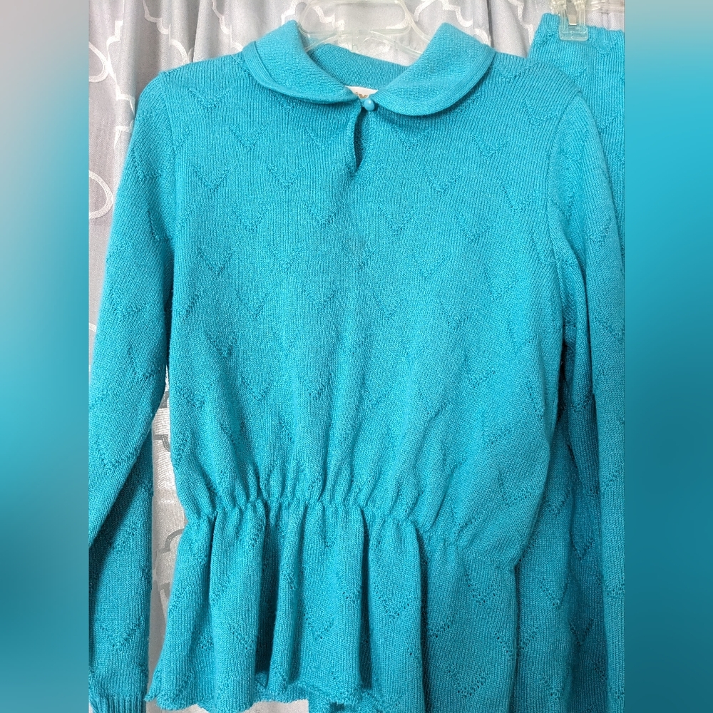 Vintage 80s knit to and matching skirt - Picture 3 of 6